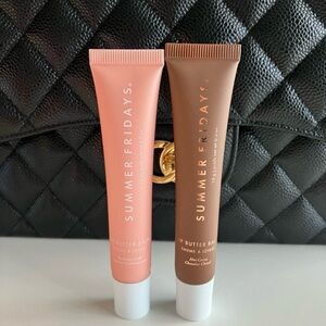 BRAND NEW Summer Fridays Pink and Brown Lip Balm Duo